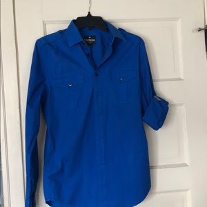 Express royal blue button down